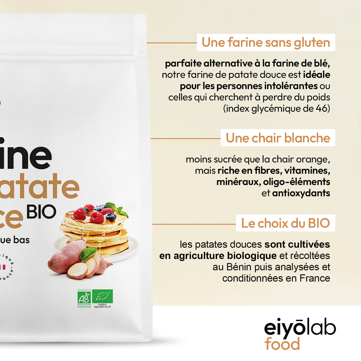 Farine de patate douce bio