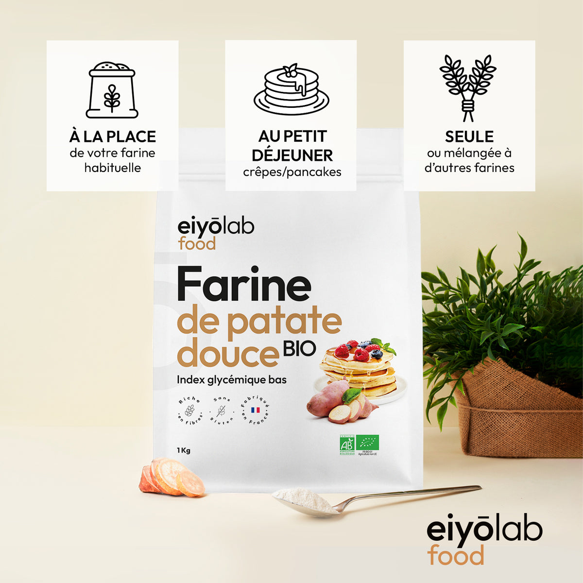 Farine de patate douce bio